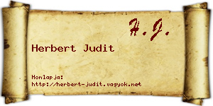 Herbert Judit névjegykártya